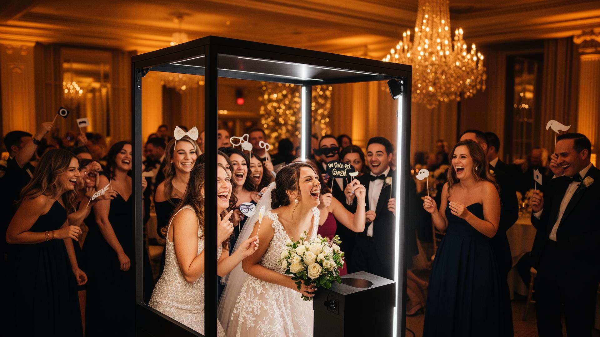 Wedding photo booth at a New Jersey venue